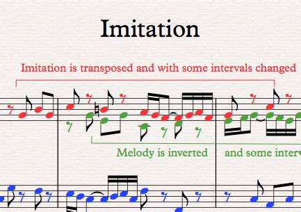 what is a musical canon and how does it relate to the concept of imitation in music?